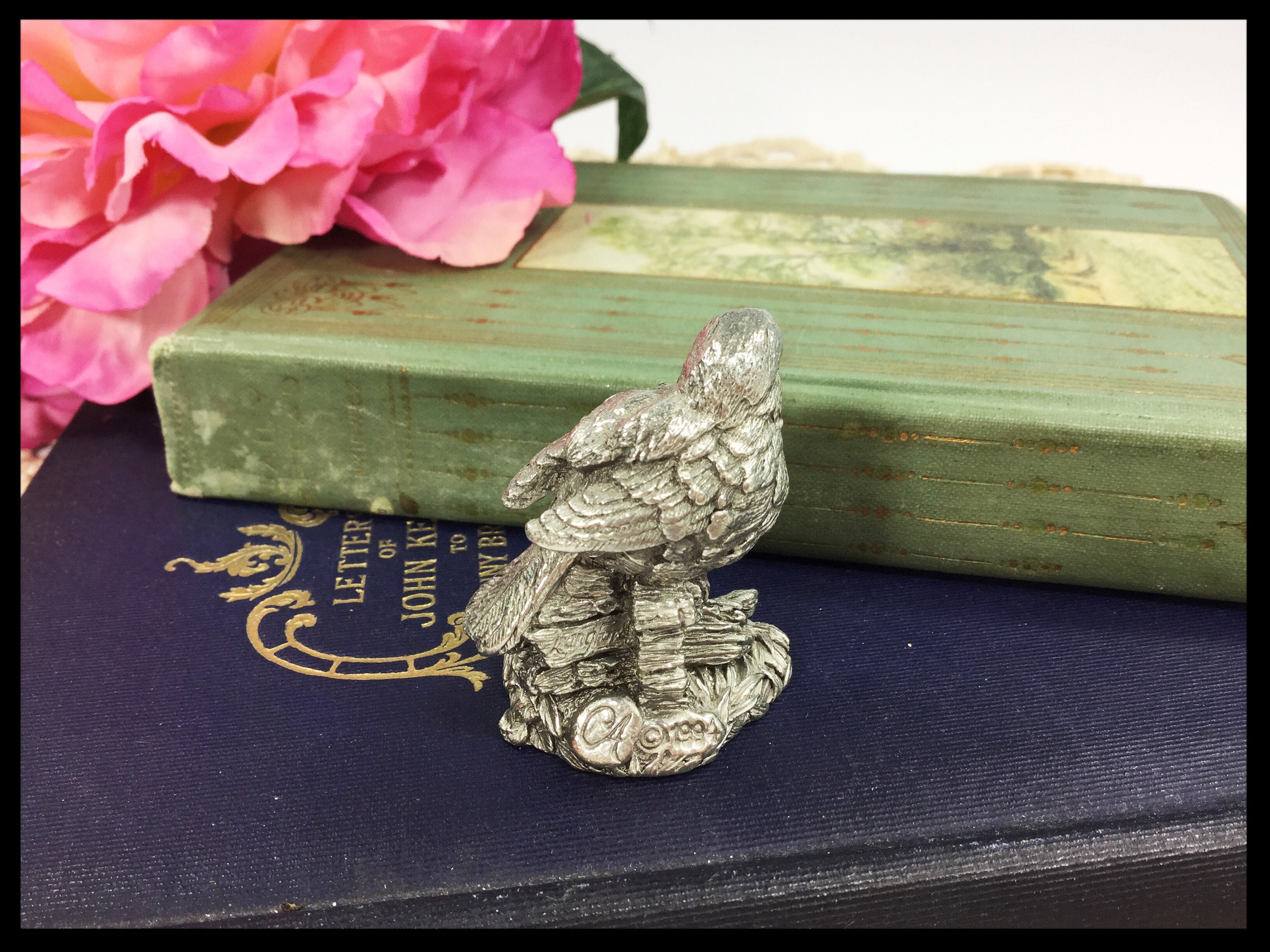 metal bird figurine home decor accent set of 3
