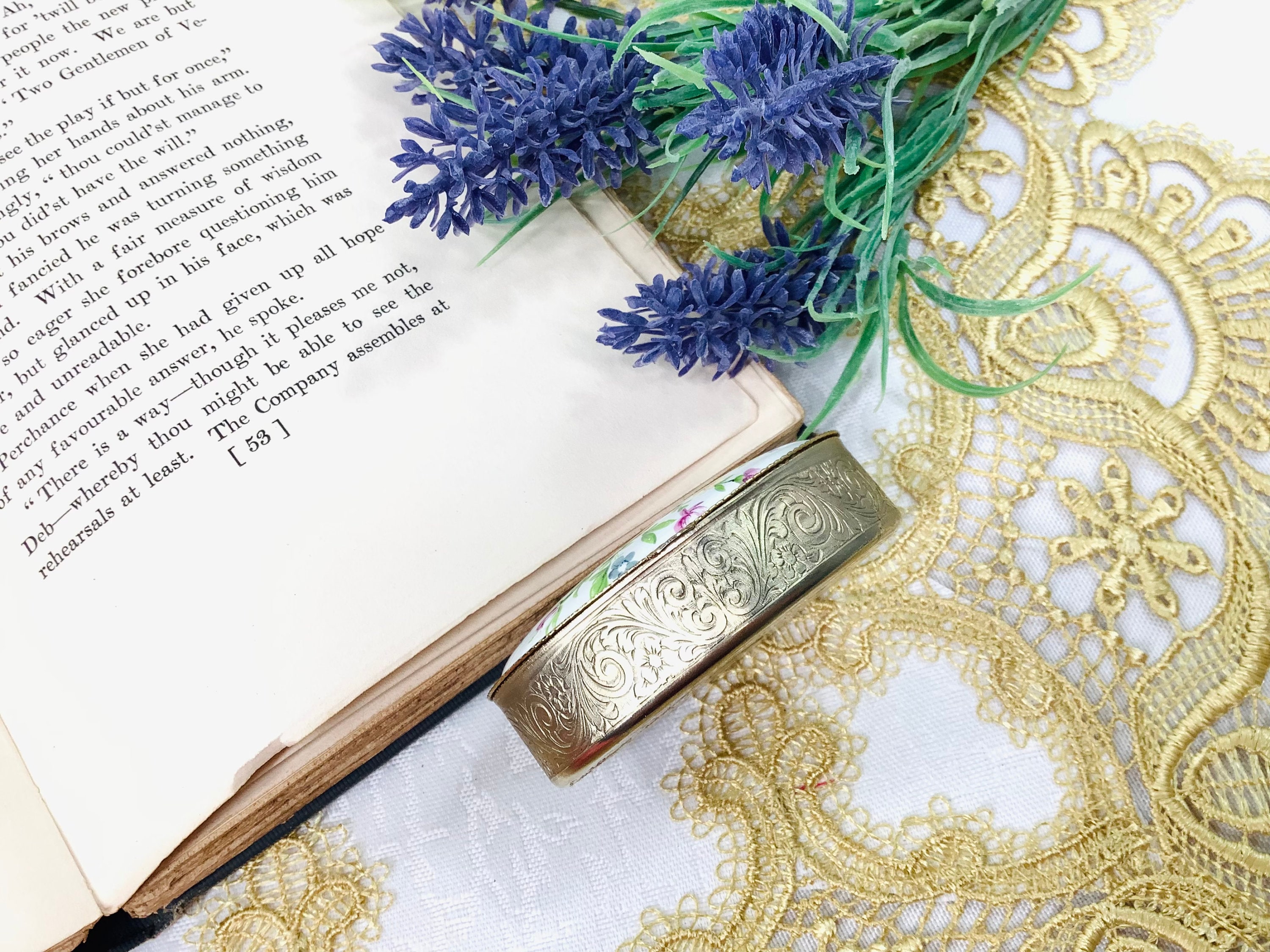 Italian Ornate Pill Box, Victorian Snuff Box, Italian Jewlery Box