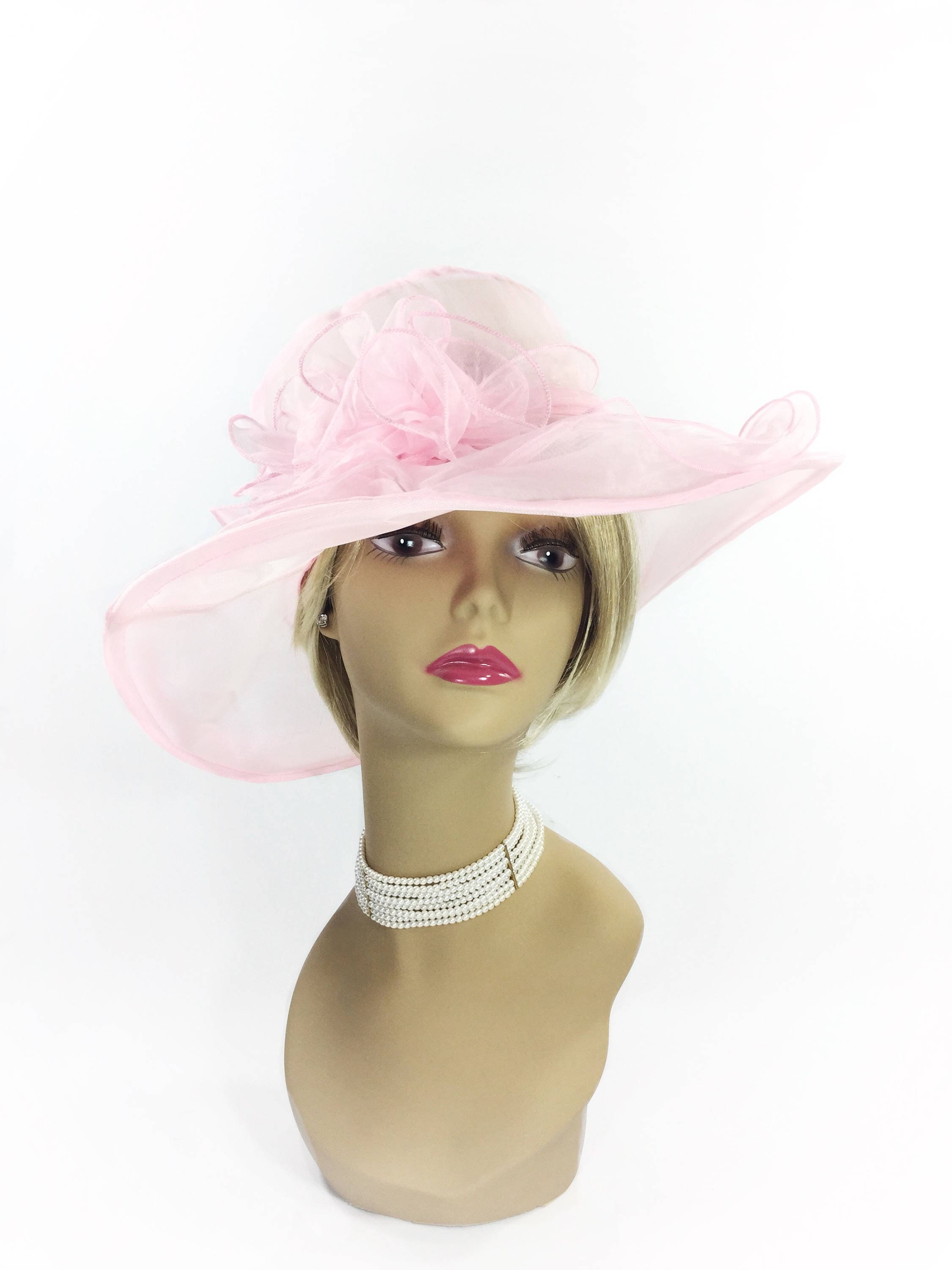 ladies pink dress hats