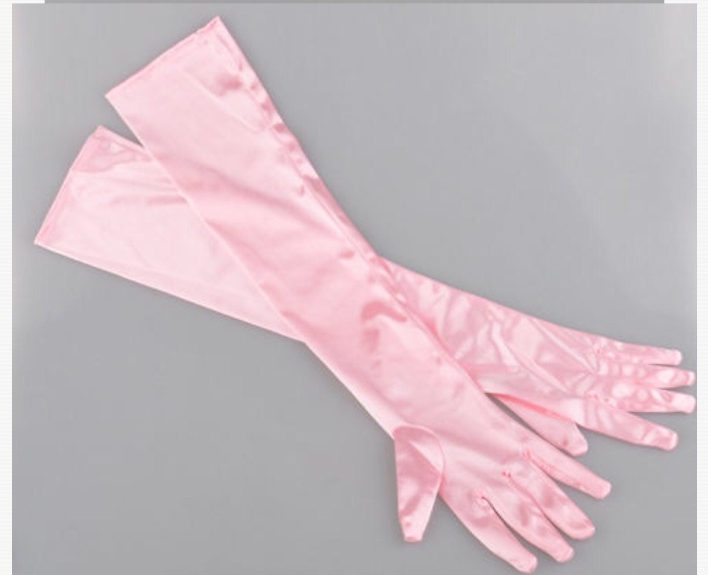 Pink Satin Ladies Gloves Perfect For Opera Wedding