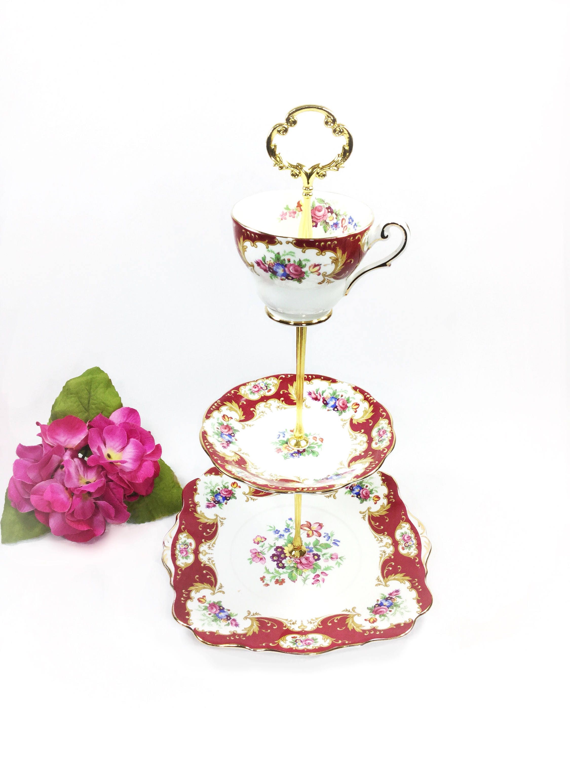 Royal Standard Lady Fayre 3 Tier, English Tea Serving Tray, China
