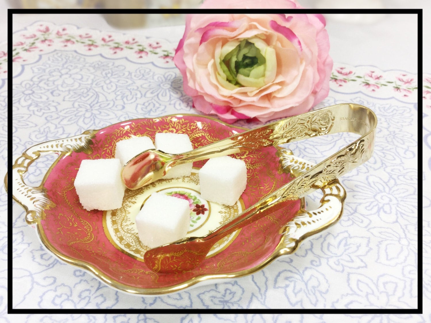 Rose Gold Plated Sugar Tongs For Weddings, Parties, Tea Time, Gift