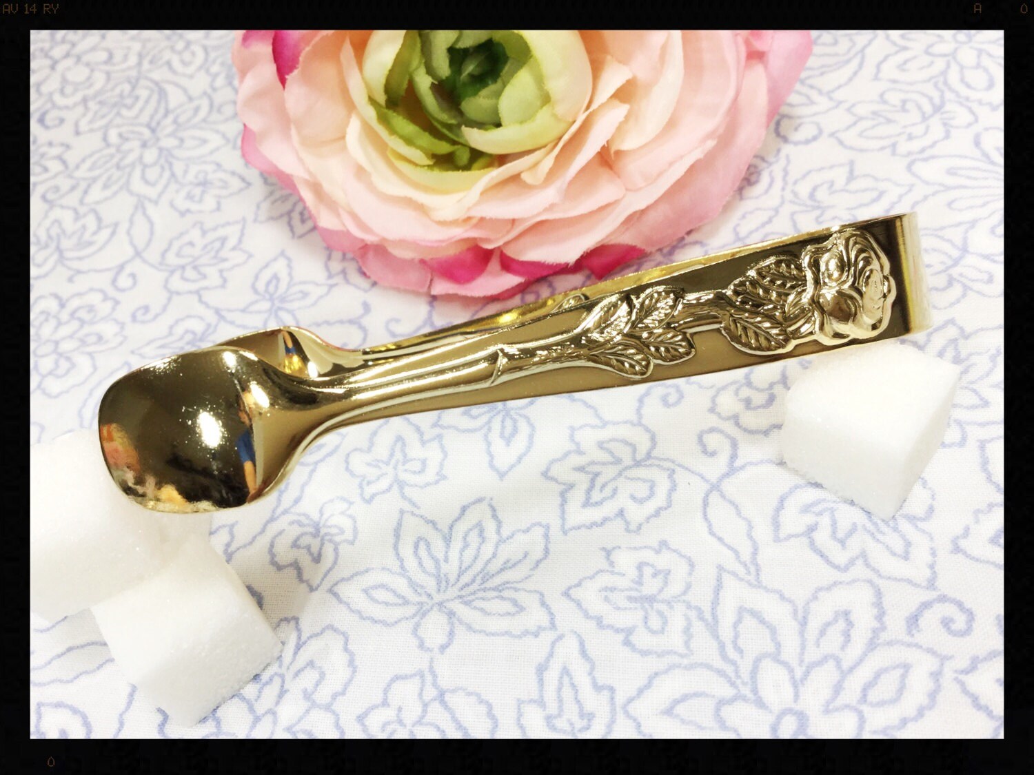 Rose Gold Plated Sugar Tongs For Weddings, Parties, Tea Time, Gift