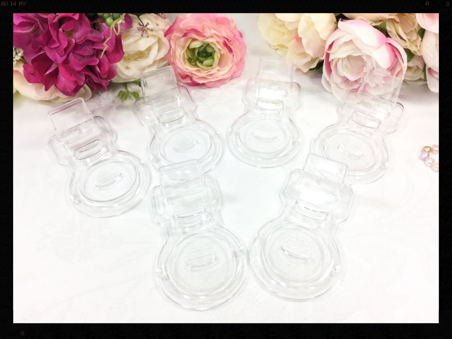 6 Acrylic Teacup Display Holders, Tea Cup and Saucer Display Stand for