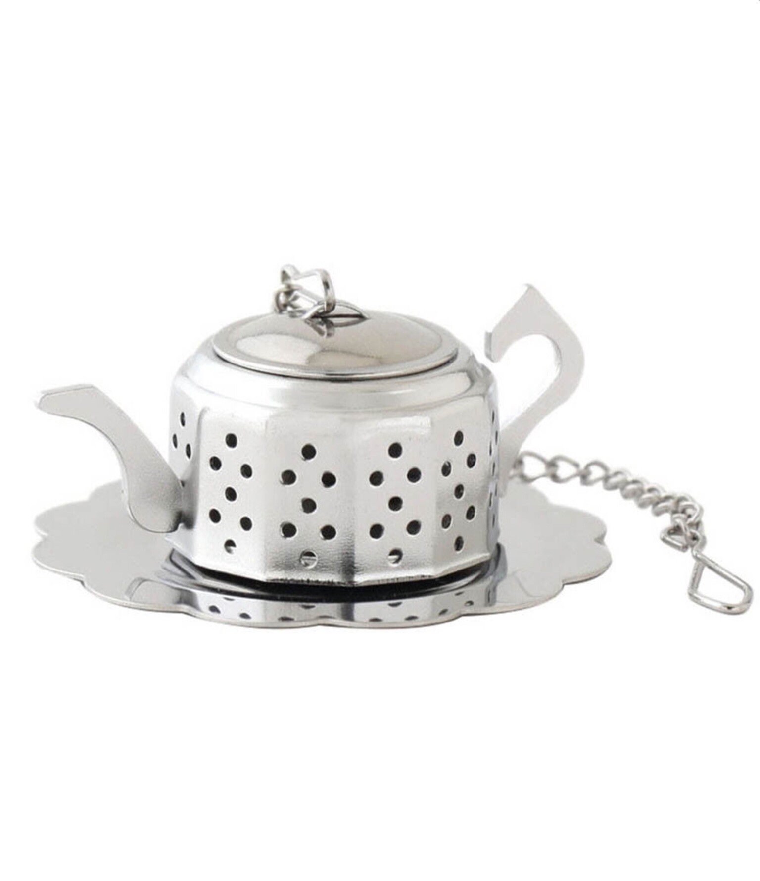 Adorable Stainless Steel Tea Pot Tea Infuser Steeper Herb Diffuser Perfect for Gift, Tea Party