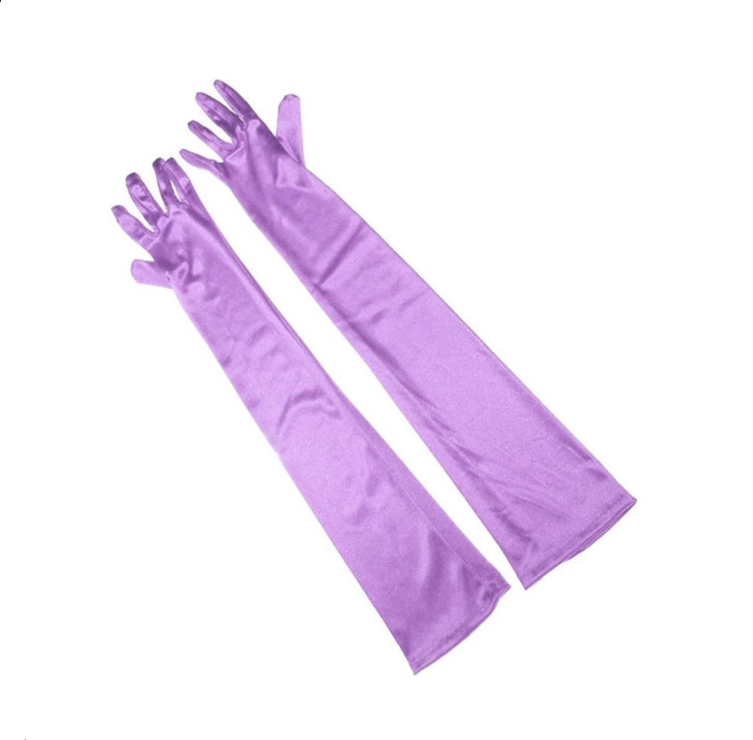 Lavender Satin Ladies Gloves Perfect for Opera, Wedding, Evening Wear
