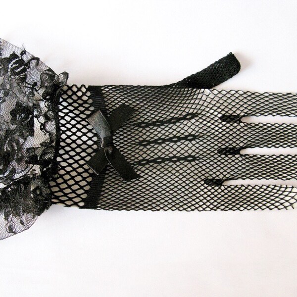 Gloves Black Etsy
