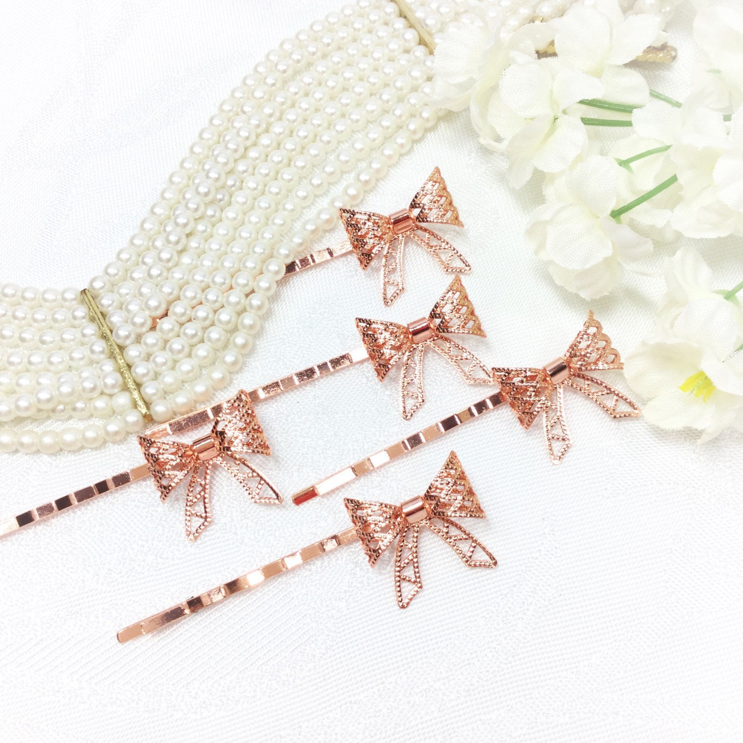 little bow hair clips