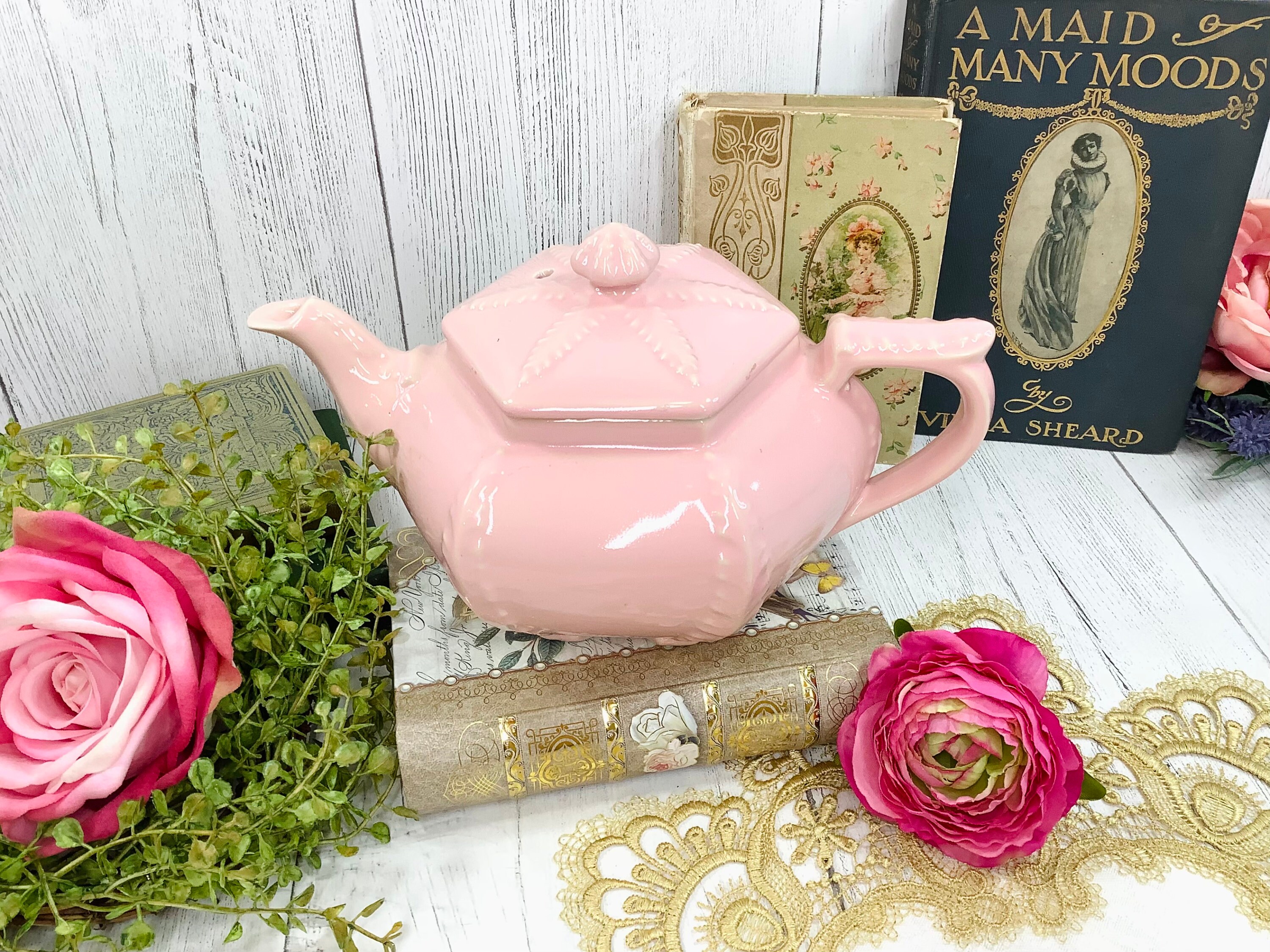 Elegant Vintage Pink Hall Teapot, Pink Teapot For Tea Time Tea Party, Baby Shower, Wedding, Gift