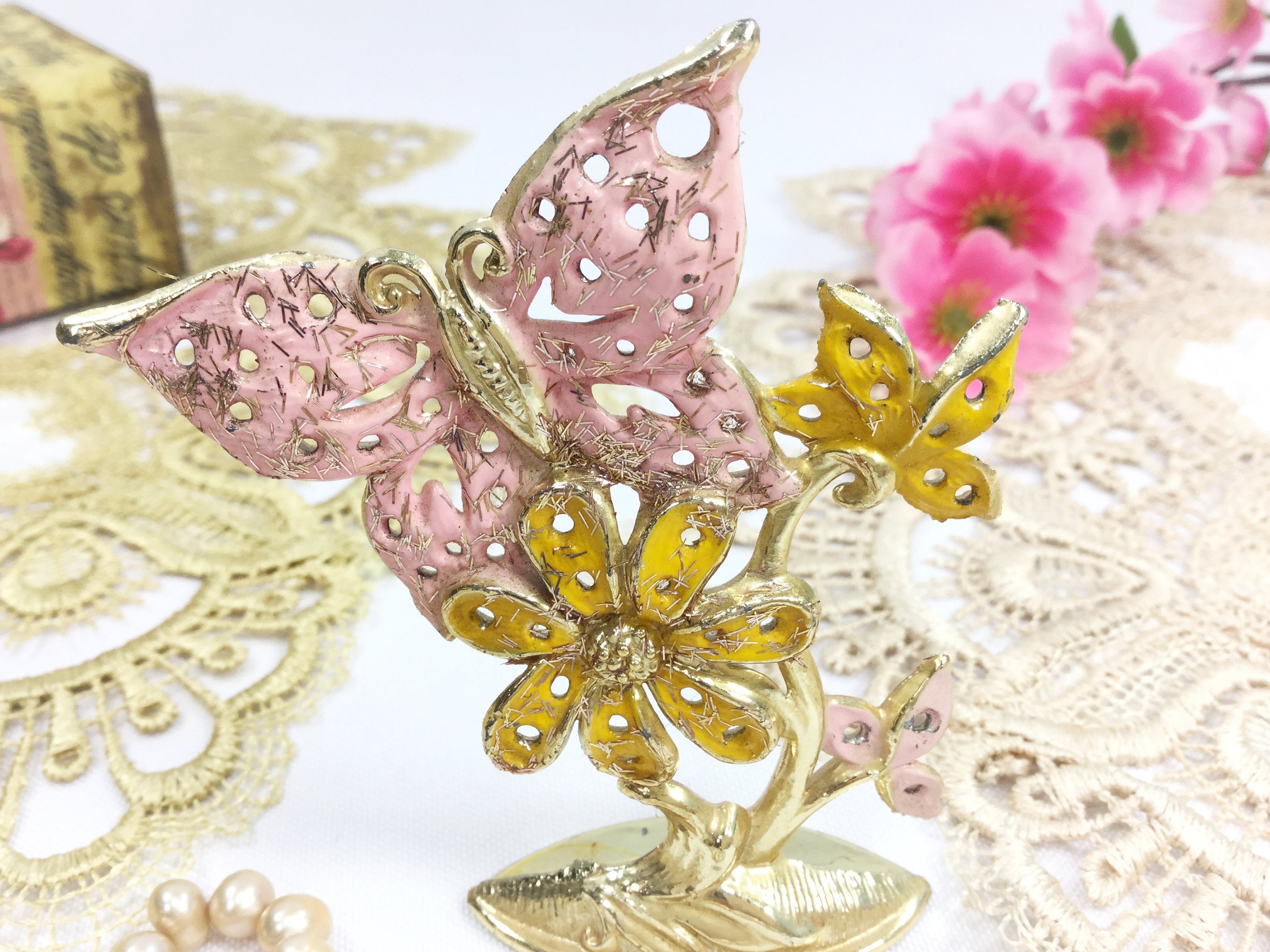 Vintage Butterfly Earring Display Stand, Butterfly Earring Display