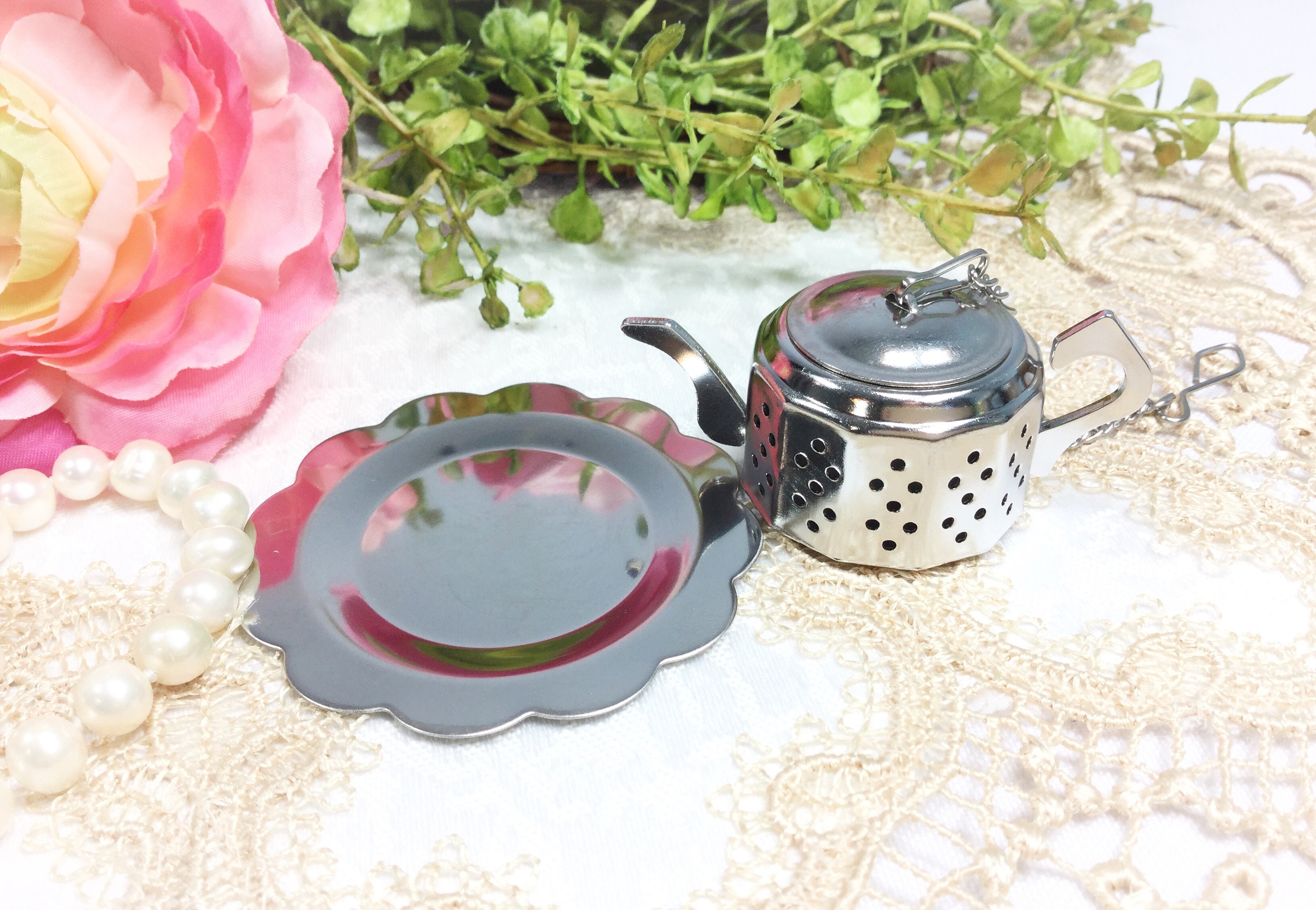 Adorable Stainless Steel Tea Pot Tea Infuser Steeper Herb Diffuser