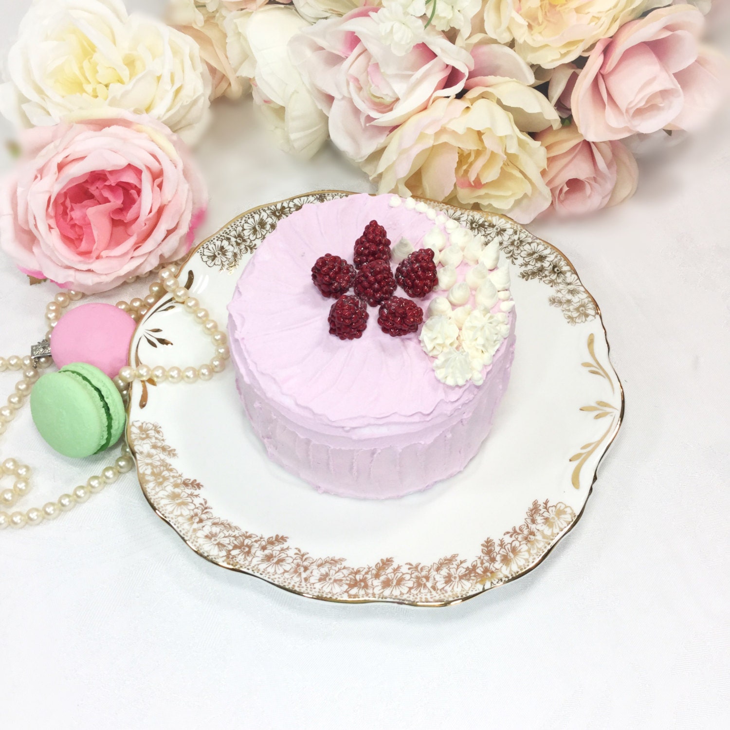 Balfour China Foral English Cake Plate, Fine Bone China Serving Plate