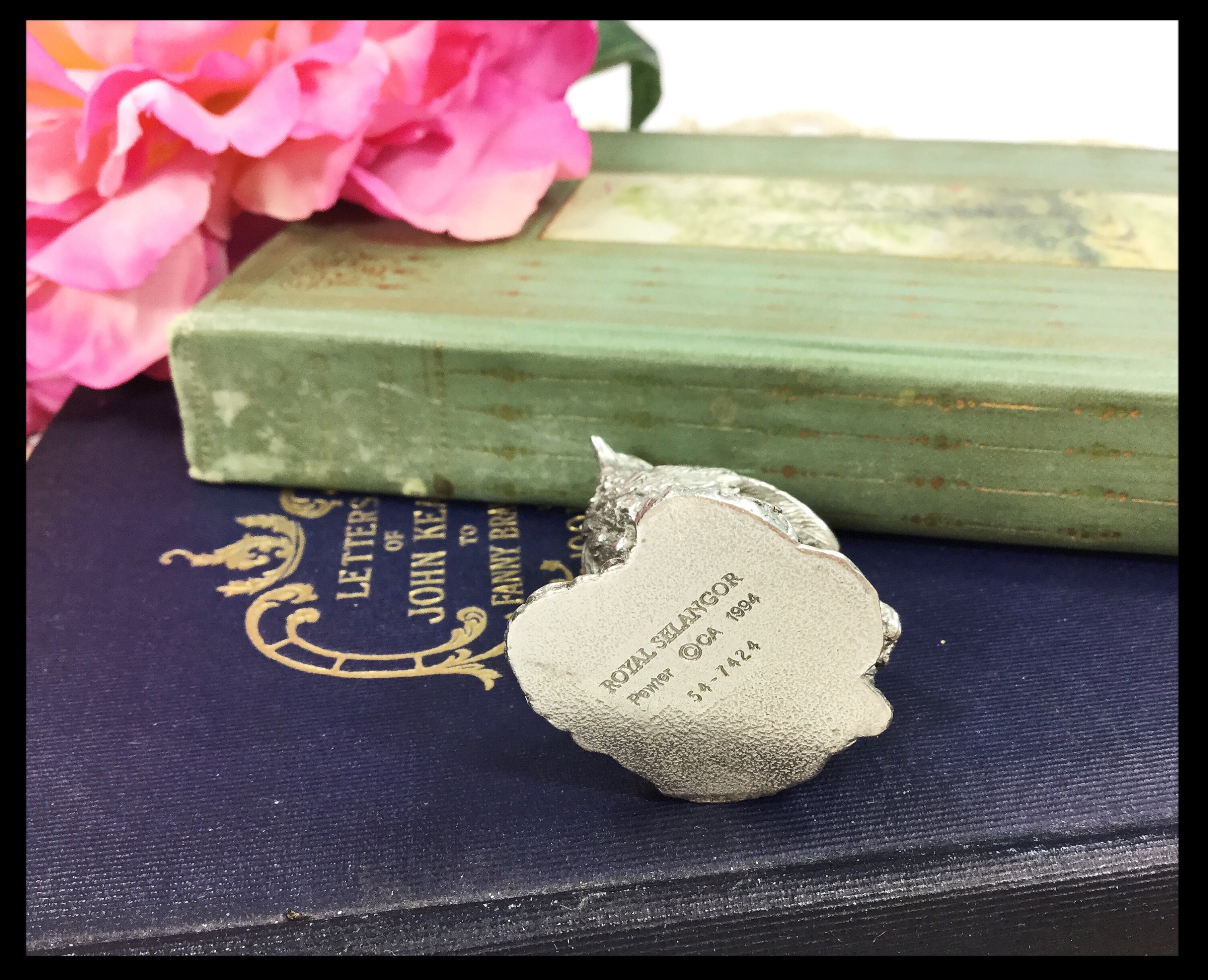 Royal Selangor Pewter Bird Figurine, Vintage Pewter Bird, Office Decor