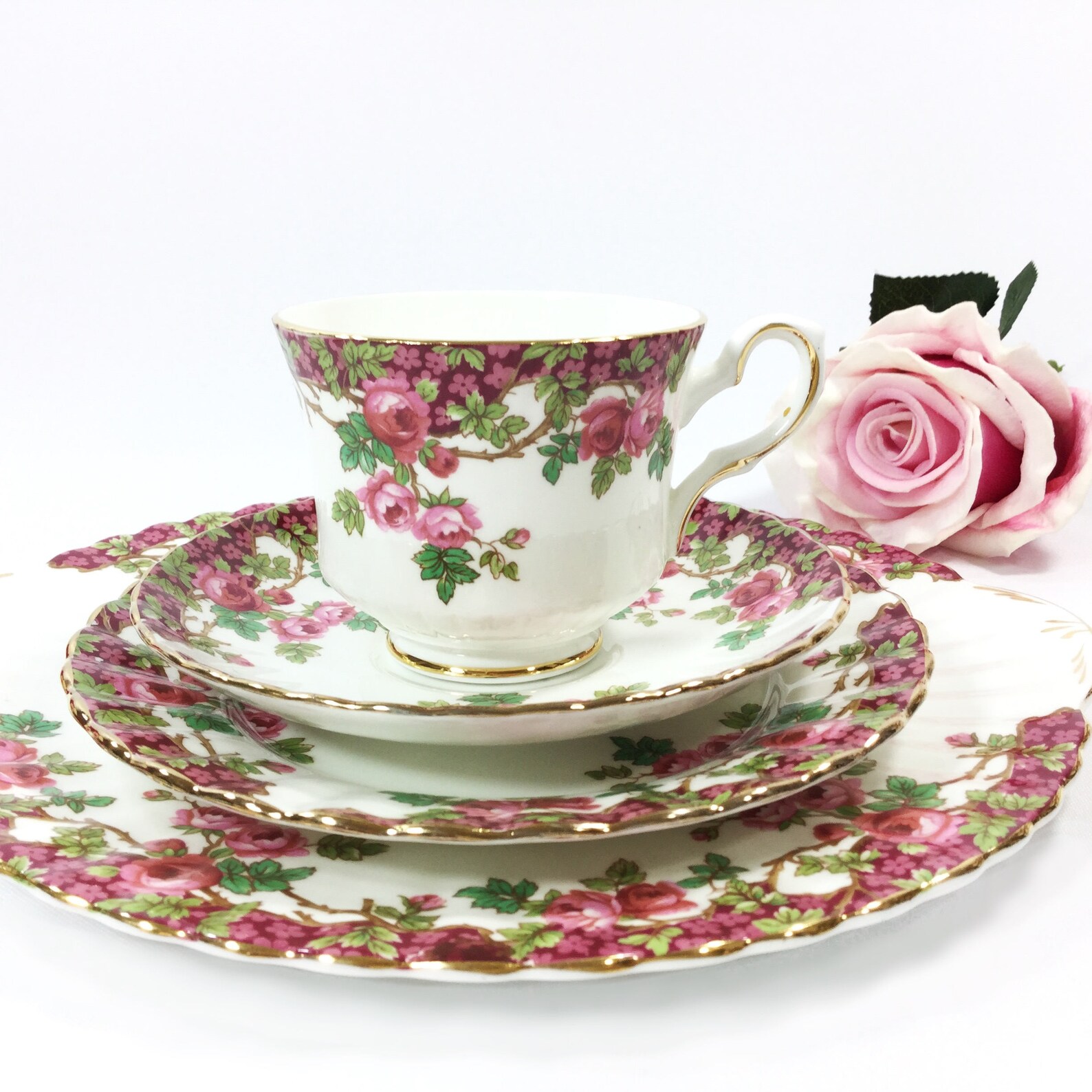 Pc Royal Stafford English Tea Set Olde English Garden Tea Etsy