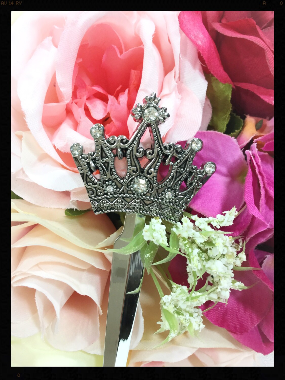 Chic Silver Crown Letter Opener, Vintage Office Decor, Vintage Desk