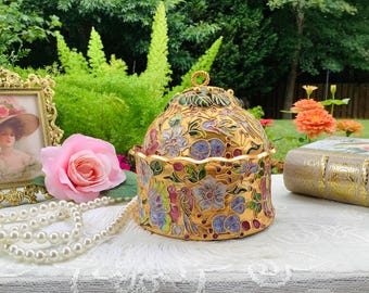 Musical Cloisonne Enamel Lidded Jar #B745