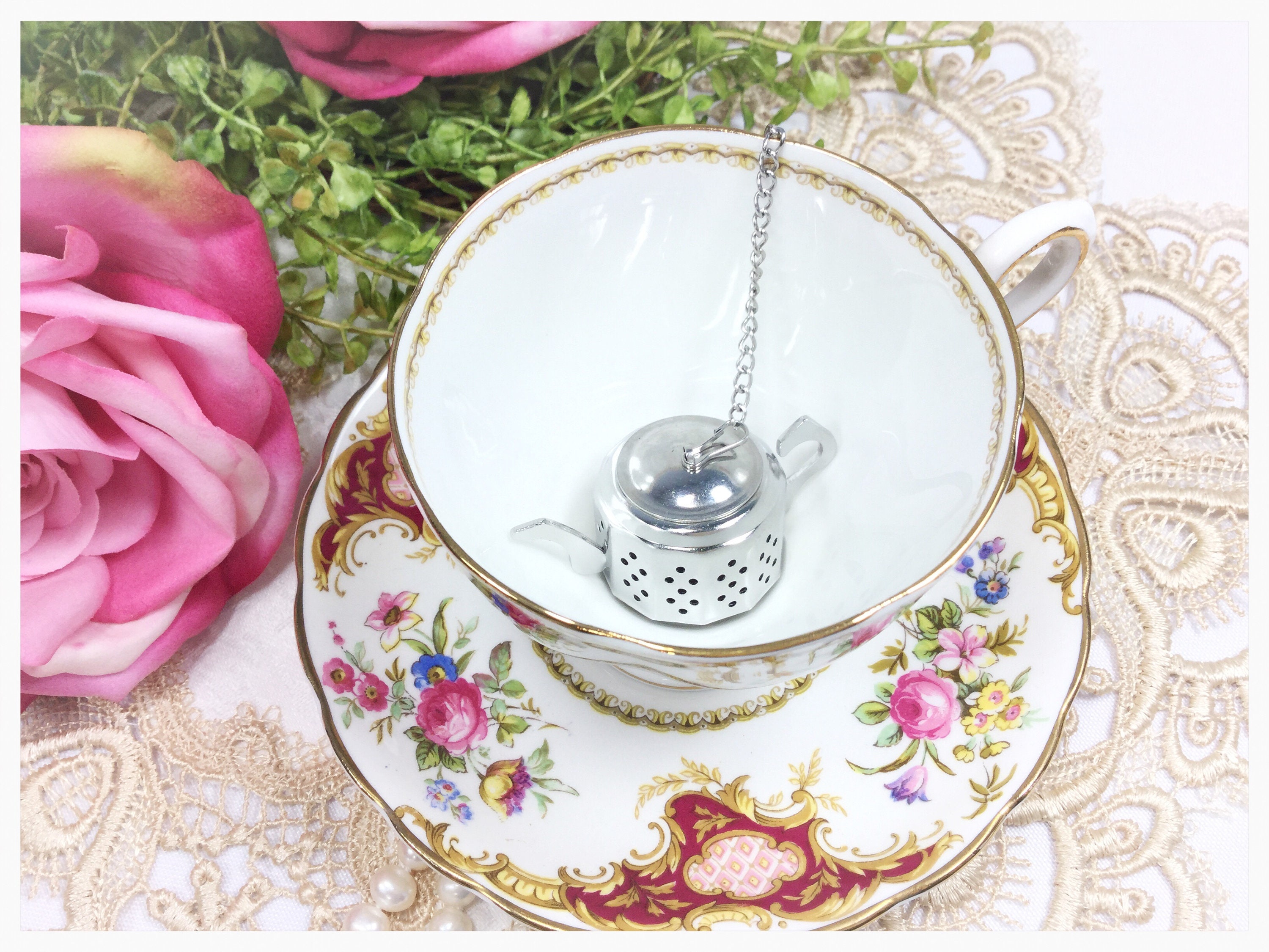Adorable Stainless Steel Tea Pot Tea Infuser Steeper Herb Diffuser Perfect for Gift, Tea Party