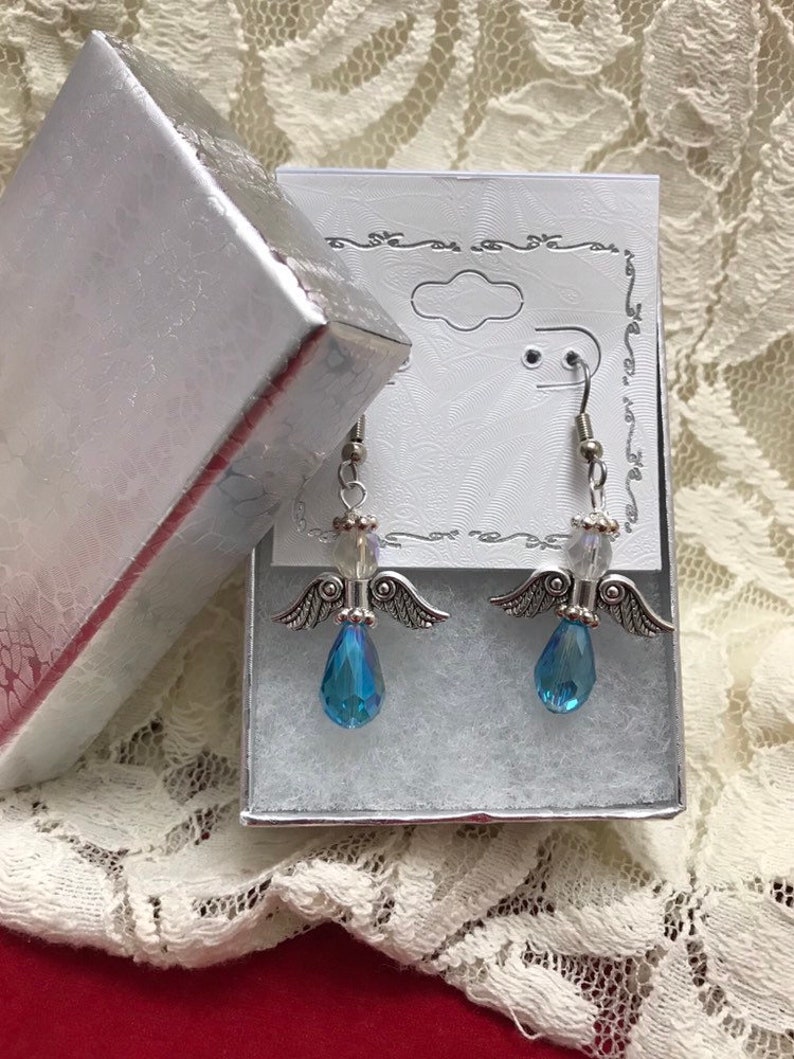 Teal Angel Earrings: Ovarian Cancer Awareness, Relay for Life image 9