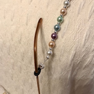 Pearl Eyeglass Chain. Multi Pale Color Women's Glasses/Readers Holder Necklace Lanyard. Gifts for Her. Coworkers, Christmas Gift Boxed image 2