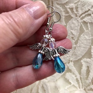 Teal Angel Earrings: Ovarian Cancer Awareness, Relay for Life image 1