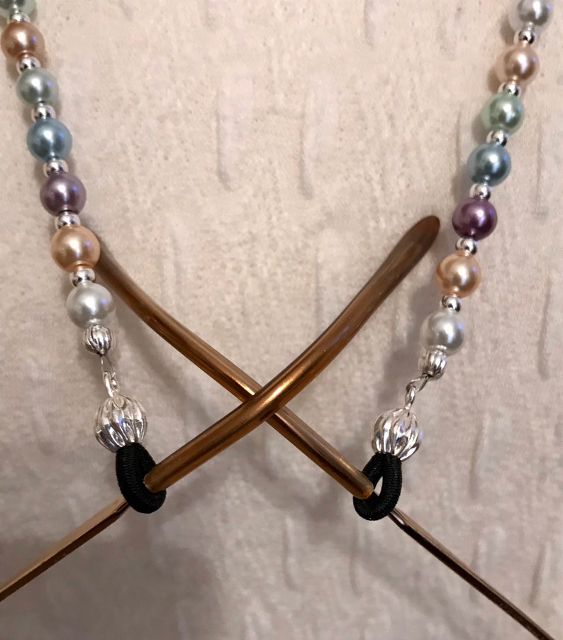 Pearl Eyeglass Chain. Multi Pale Color Women's Glasses/Readers Holder Necklace Lanyard. Gifts for Her. Coworkers, Christmas Gift Boxed image 3