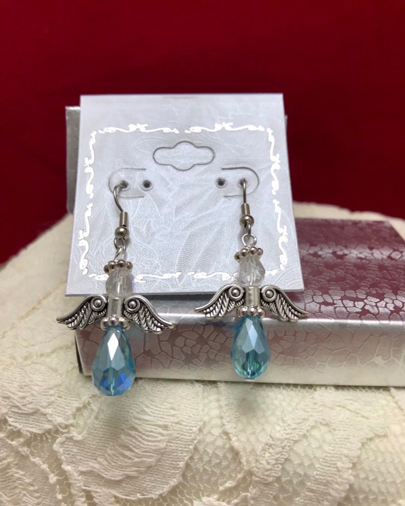 Teal Angel Earrings: Ovarian Cancer Awareness, Relay for Life image 7