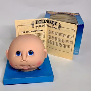 Bald Baby Doll Head Part. The Original Doll Baby. 1984 Martha Nelson Thomas Design. New Old Stock. Similar to Cabbage Patch