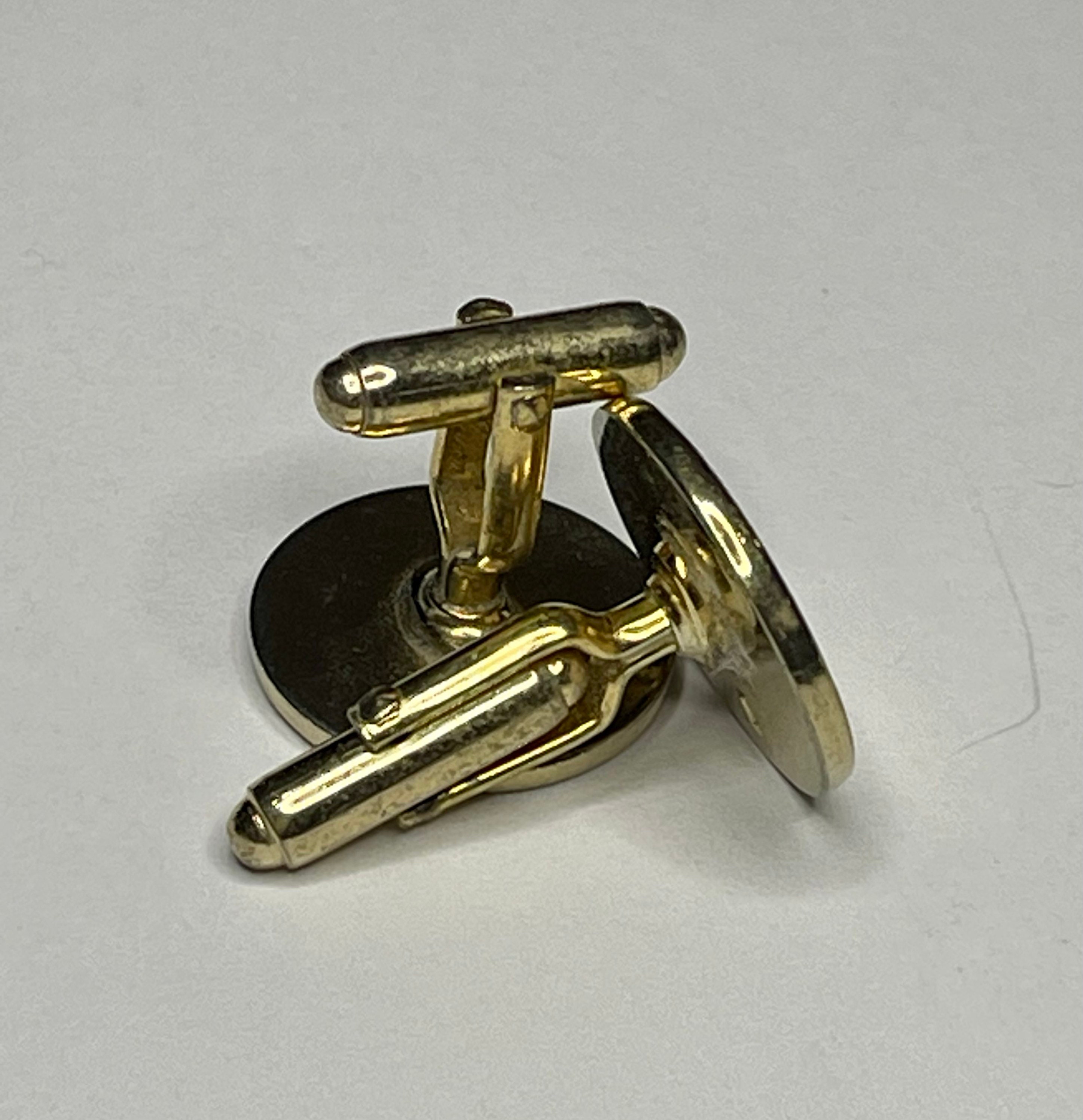 Boutons De Manchette Vintage Dorés Et Strass Anson 4317 - Parfait Pour Une Tenue De Soirée élégante