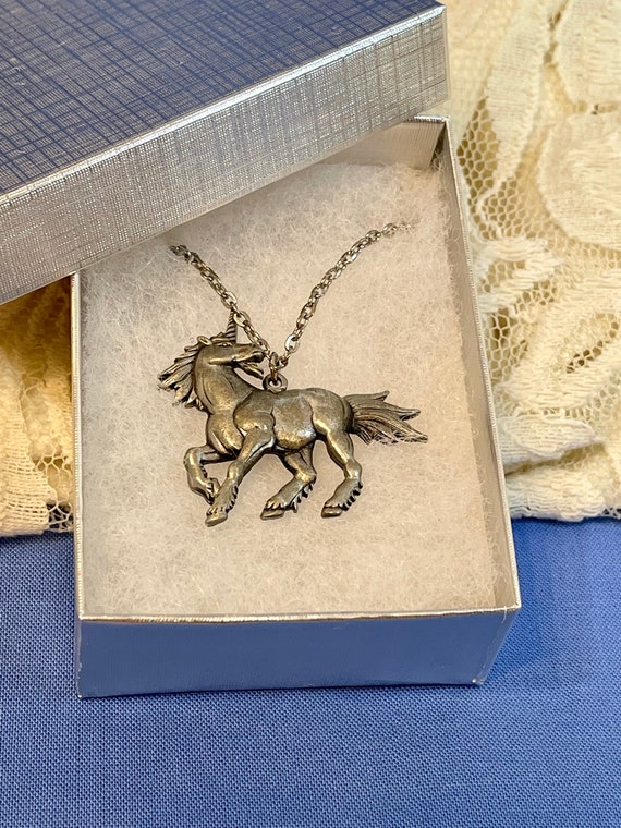 JJ Jonette Unicorn Pendant Necklace on 18” Chain.… - image 1