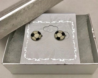 Fußball Post Ohrringe: Geschenk für Fußball Mama, Trainerin, Fan