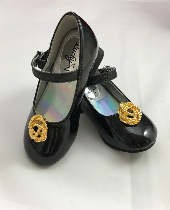 Bluette Shoe Clips. Gold Tone Love Eternity Rope Knot Made in Etsy