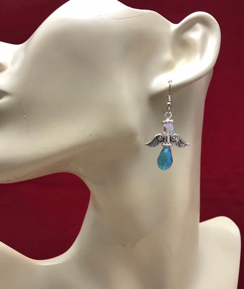 Teal Angel Earrings: Ovarian Cancer Awareness, Relay for Life image 6
