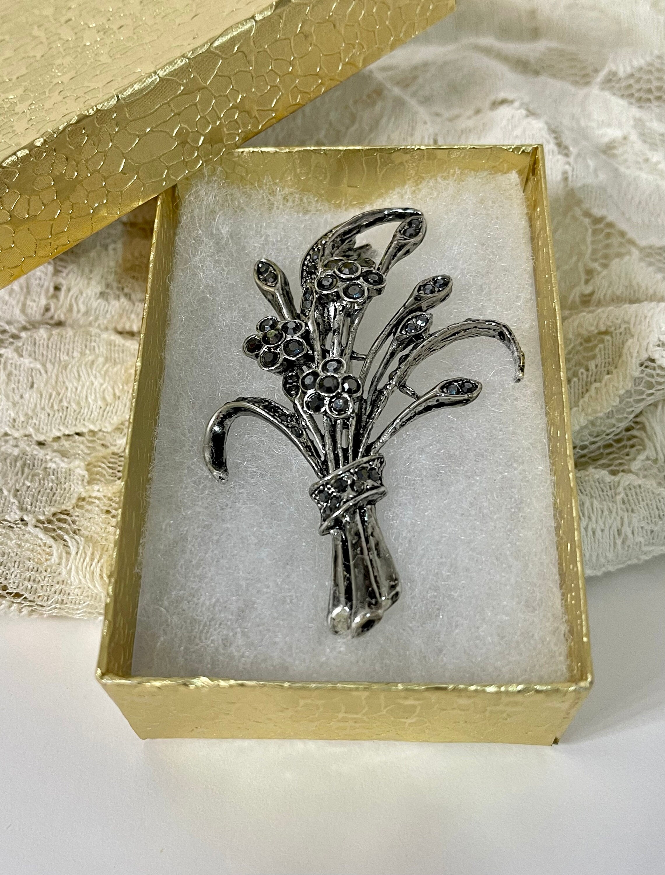 Marcasite Brooch - Etsy