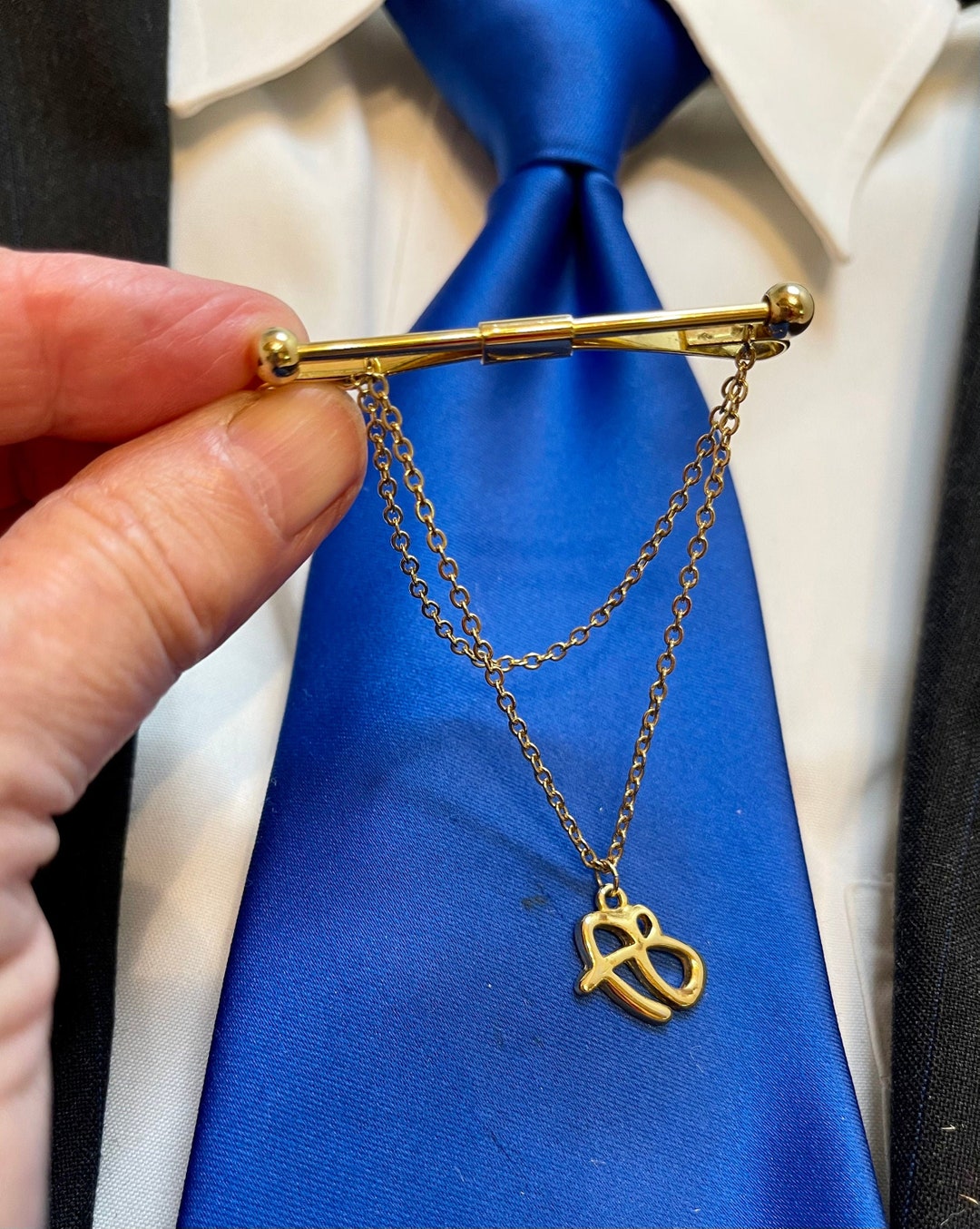 Vintage Gold Tone Collar Pin. Collar Bar. Shirt Collar Clip. Etsy