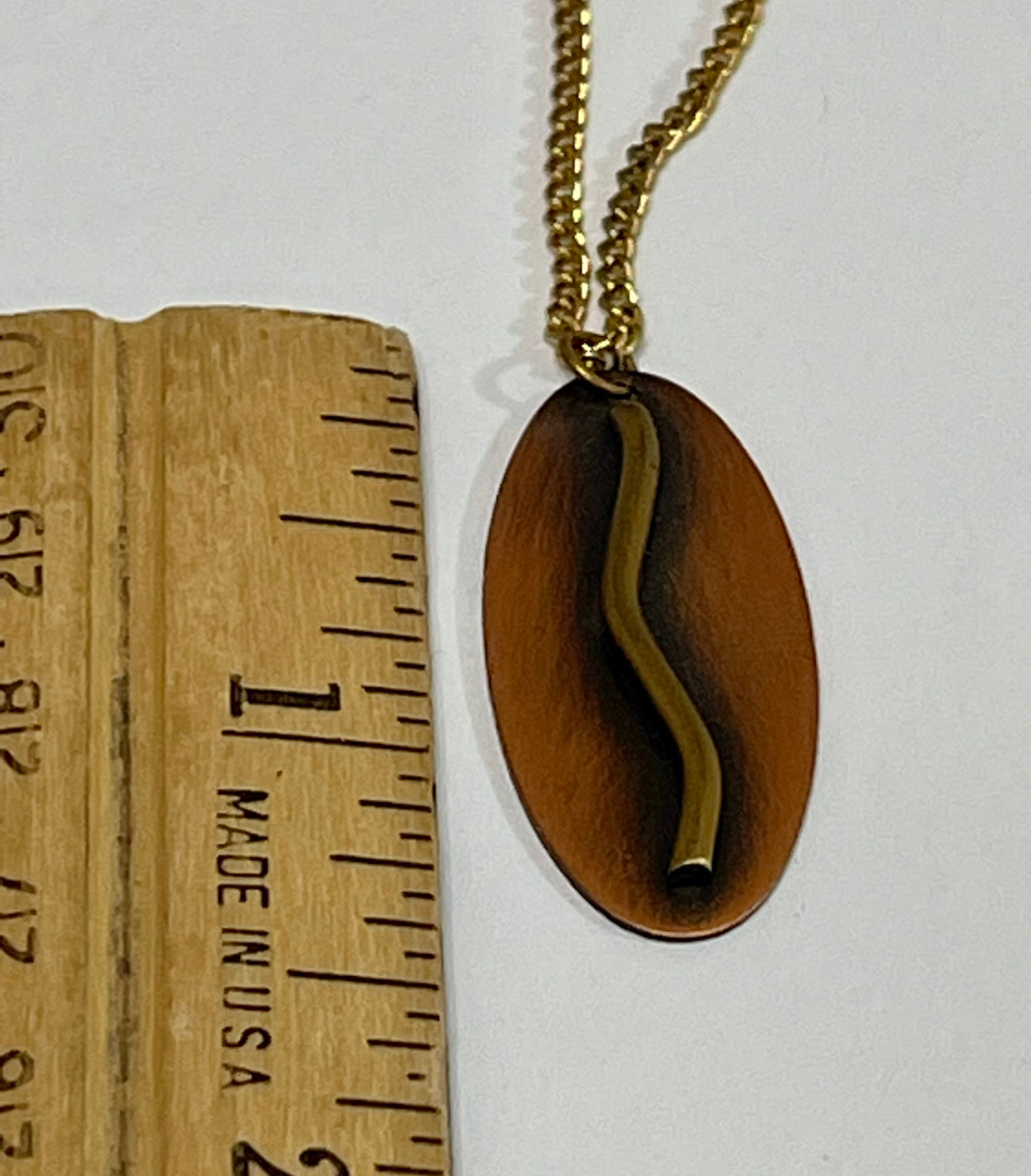 16インチのゴールドトーンチェーンにヴィンテージ銅ペンダント。ギフト