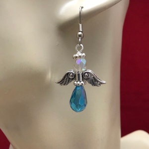 Teal Angel Earrings: Ovarian Cancer Awareness, Relay for Life image 3