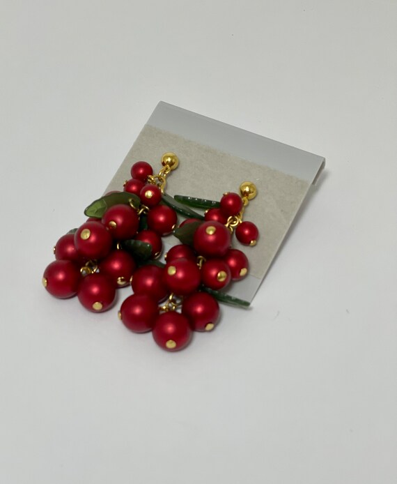 Avon "Happy Holly Days" Drop and Dangle Earrings.… - image 2