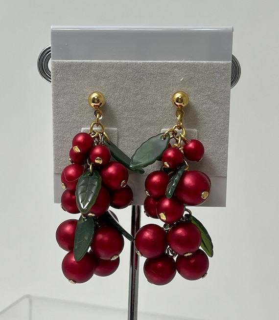 Avon "Happy Holly Days" Drop and Dangle Earrings.… - image 1