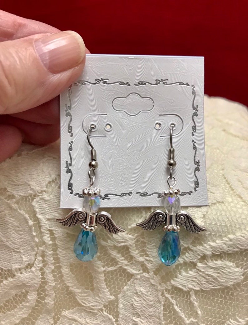 Teal Angel Earrings: Ovarian Cancer Awareness, Relay for Life image 2