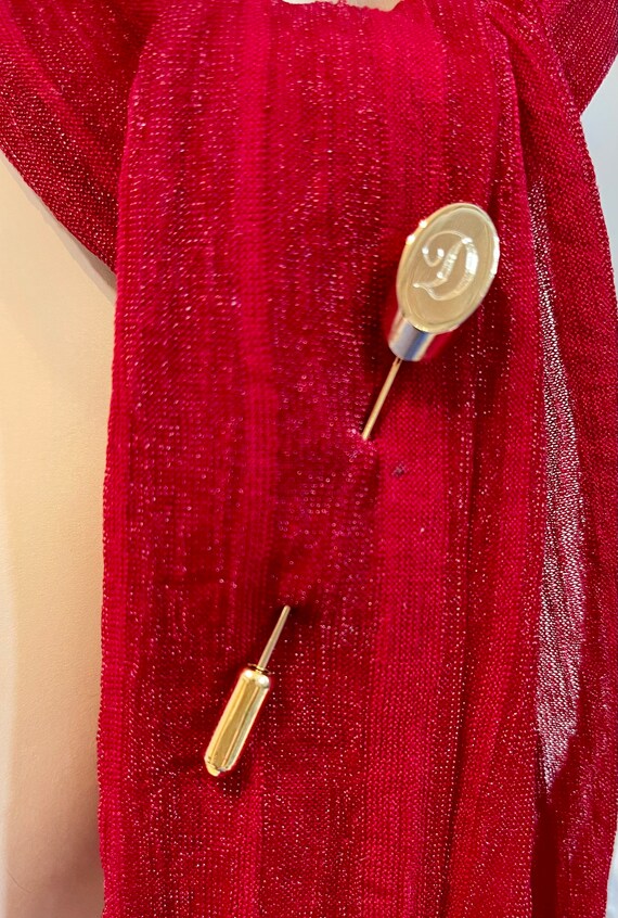 Letter Initial D Stick Pin. Cursive Script Monogr… - image 3