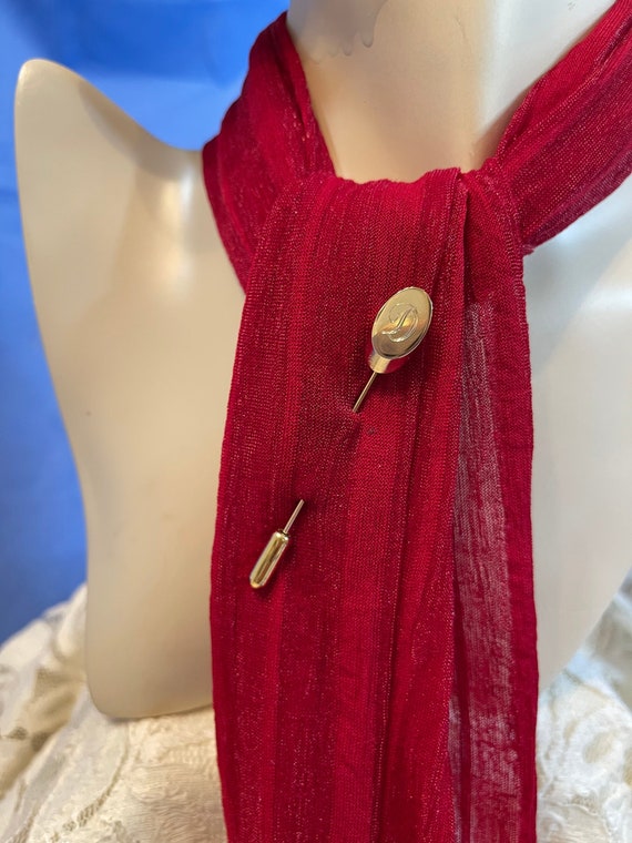 Letter Initial D Stick Pin. Cursive Script Monogr… - image 1