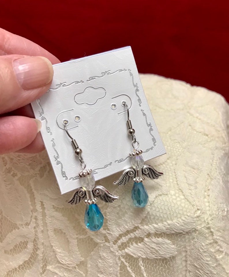 Teal Angel Earrings: Ovarian Cancer Awareness, Relay for Life image 8