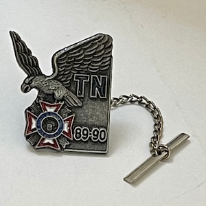 VFW Tie Tack. Veterans of Foreign Wars. TN. Tennessee Patriotic Collectible Men’s Jewelry. Gift Boxed