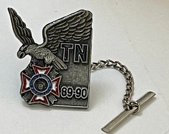 Vintage VFW-stropdas: patriottische sieraden uit Tennessee (cadeauverpakking)