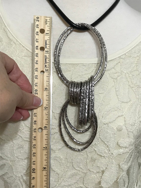Brutalist Statement Necklace: Boho Industrial Rub… - image 6