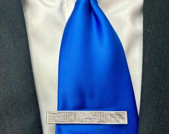Pasador de corbata vintage de plata de ley SWANK - En caja de regalo
