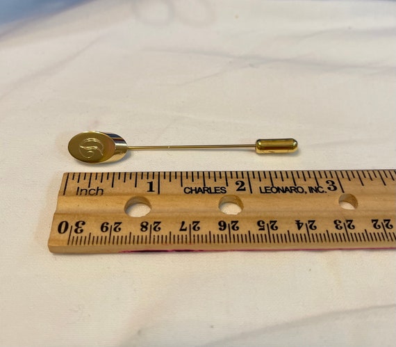 Letter Initial D Stick Pin. Cursive Script Monogr… - image 4