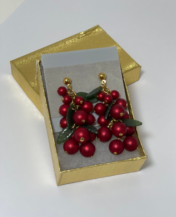 Avon "Happy Holly Days" Drop and Dangle Earrings.… - image 5