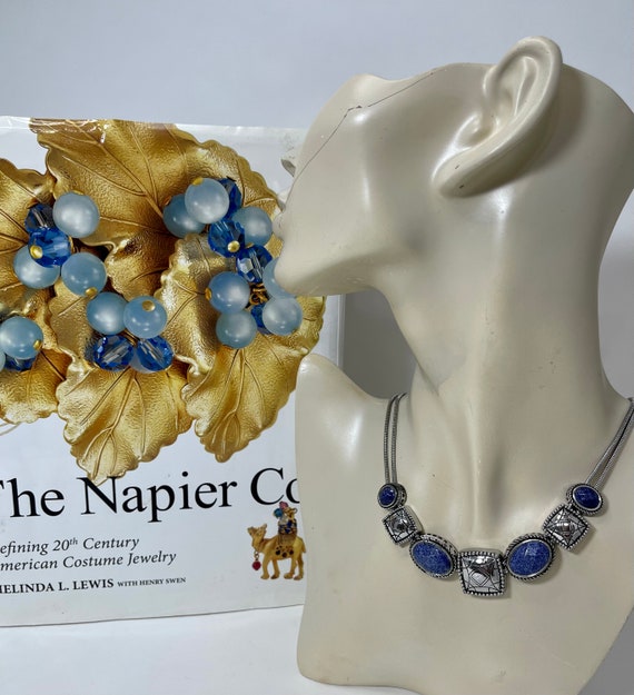 Vintage Napier Statement Necklace. Double Snake C… - image 2