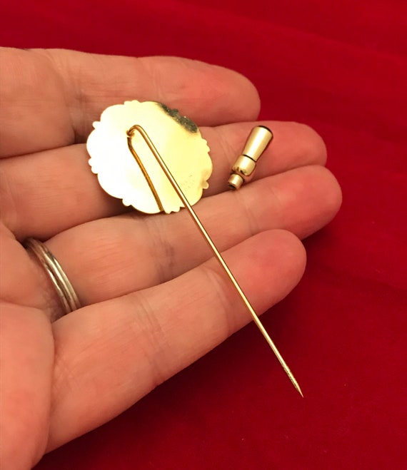 Anson Stick Pin. Signed 12k GF.  Gold Filled. Per… - image 2